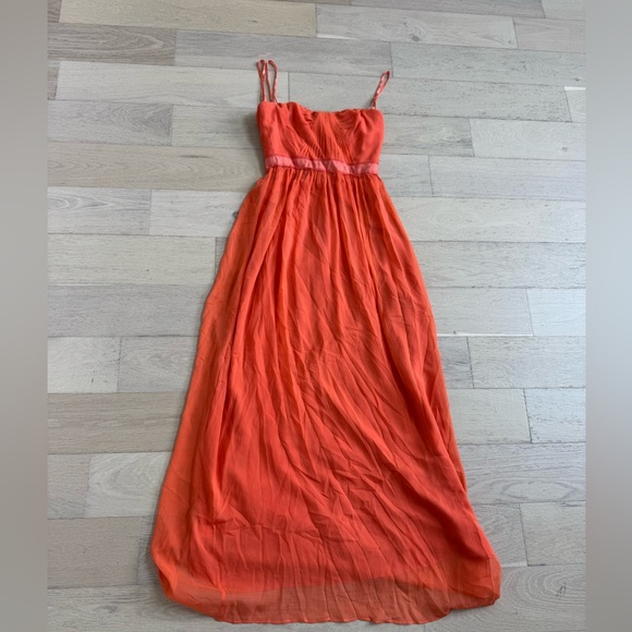 BCBG Strapless Maxi Dress in Orange - Picture 3 of 4
